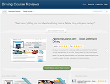 Tablet Screenshot of drivingcoursereviews.com
